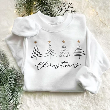 Minimalista karácsonyi fehér pulcsi