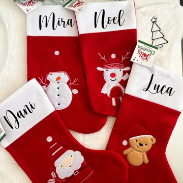 névre szóló mikulás csizma, zokni