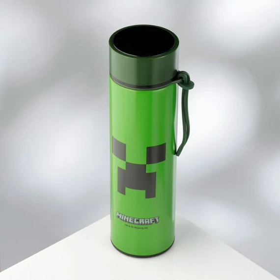 Thermo Kulacs, Digitális Hőmérővel 450ml - Minecraft Creeper