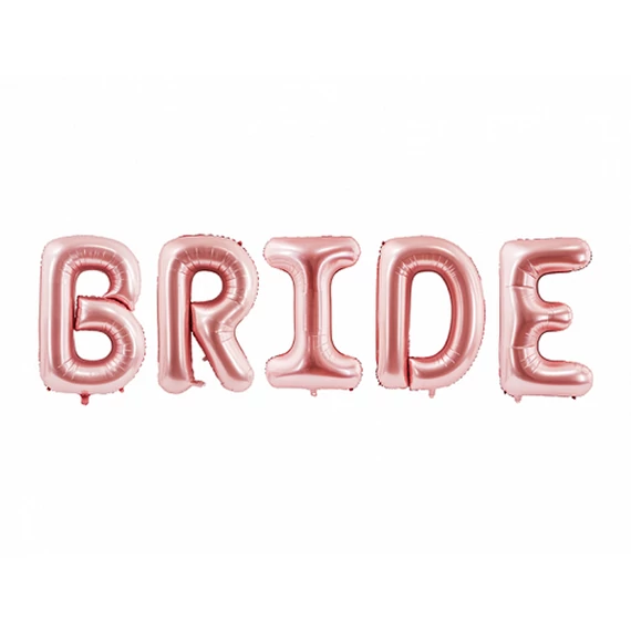 BRIDE fólia lufi, nagy, rose gold