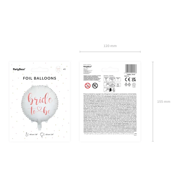 Bride to be fólia lufi, rose gold