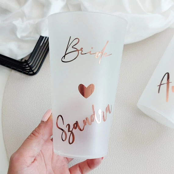 Feliratozott műanyag pohár 550 ml