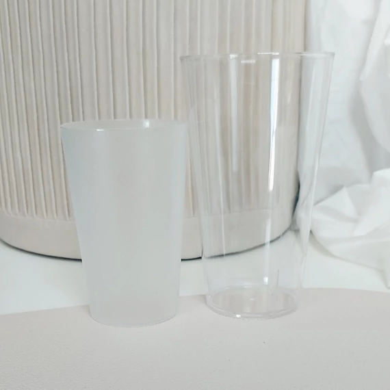 Feliratozott polikarbonát átlátszó pohár 500 ml