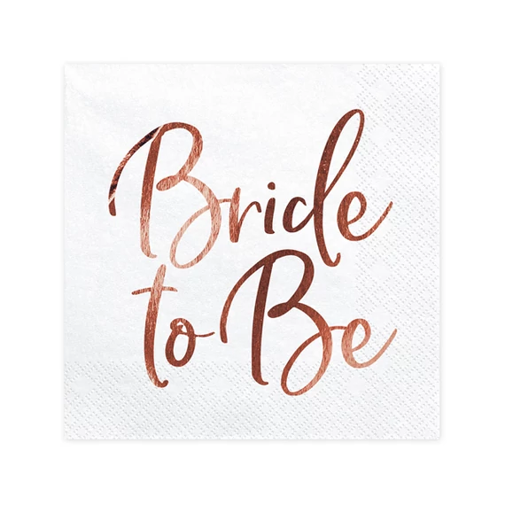 Bride to be szalvéta, rose gold
