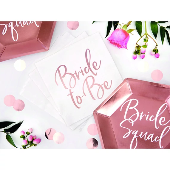 Bride to be szalvéta, rose gold