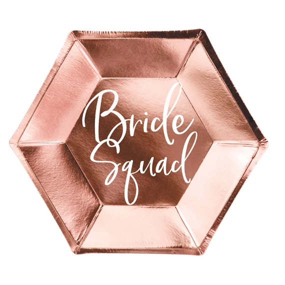 Bride squad papírtányér, 6 db