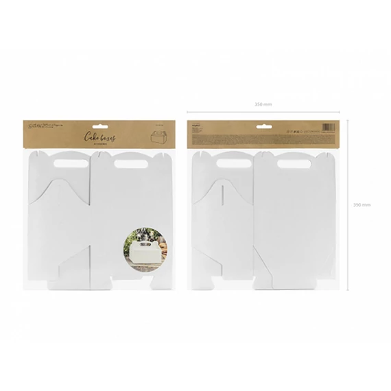 Süteményes doboz, fehér 10 db/cs